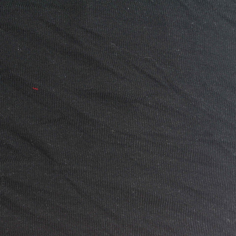 Tencel Lyocell Acrylic Blend Stretch Rib Knit Fabric, 190 gsm, 160 cm — Black