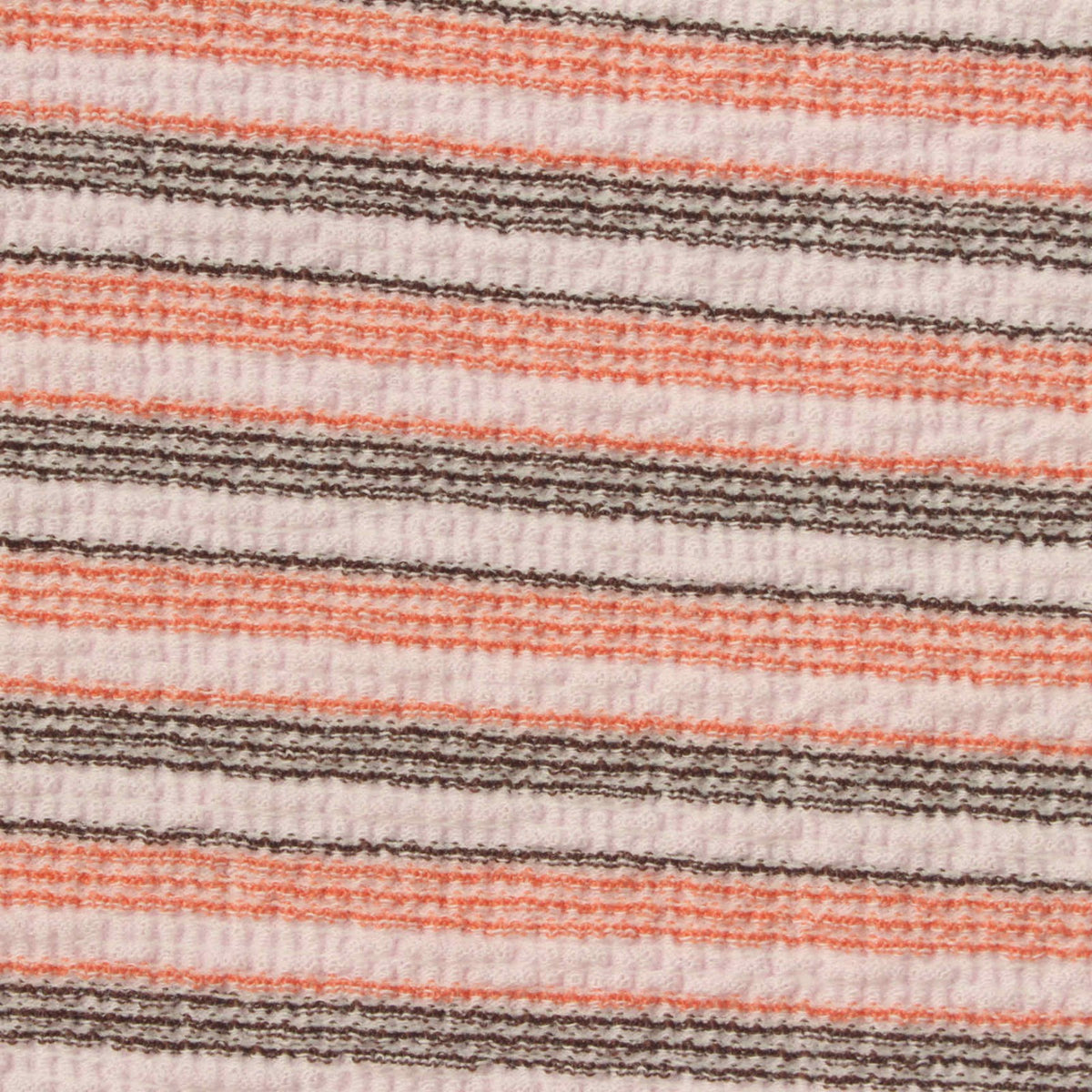 Pink Horizontal-Stripe Crepe, Poly-Cotton