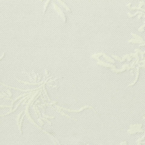 White Tone-on-Tone Floral Jacquard, Polyester, 160 gsm