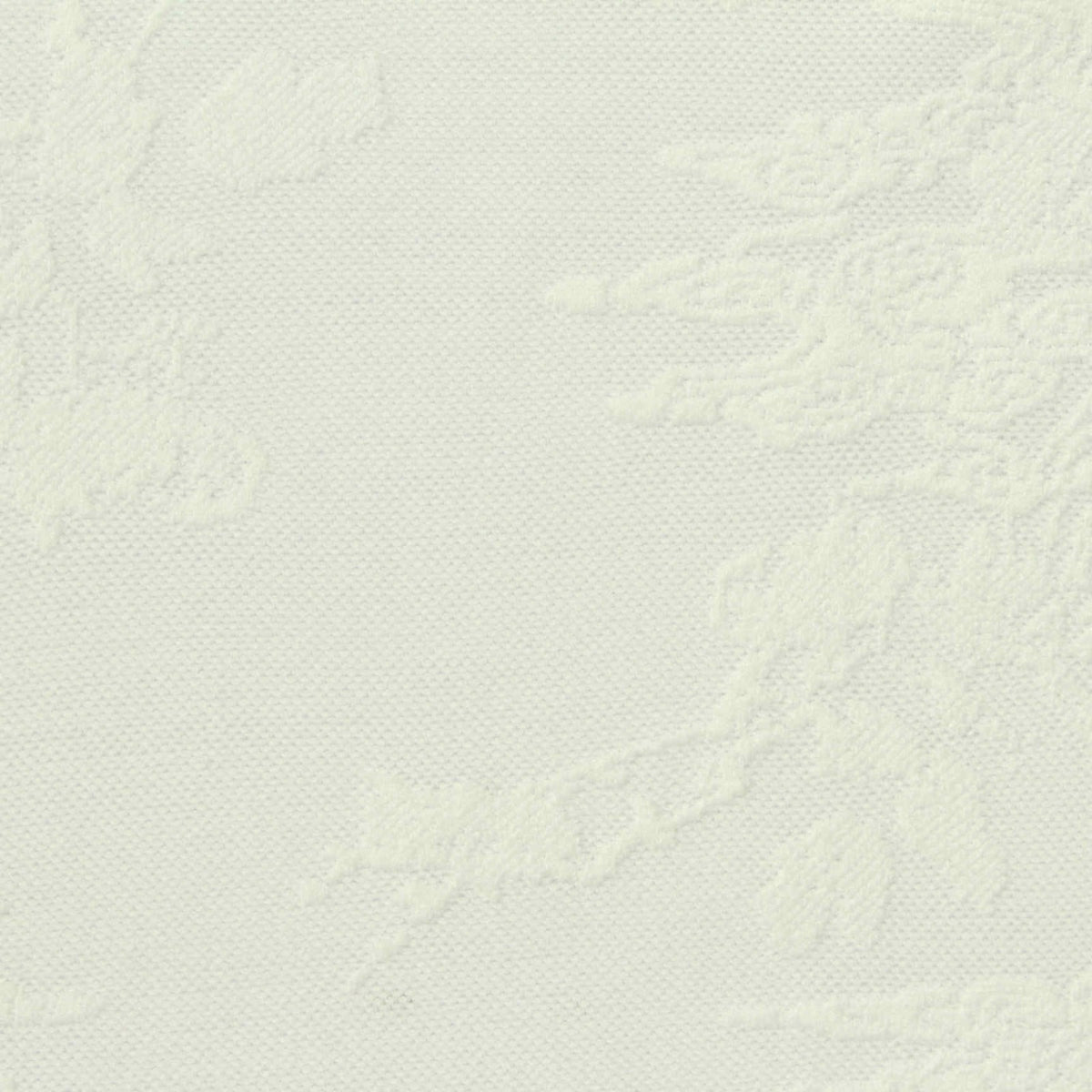 White Tone-on-Tone Floral Jacquard, Polyester, 185 gsm