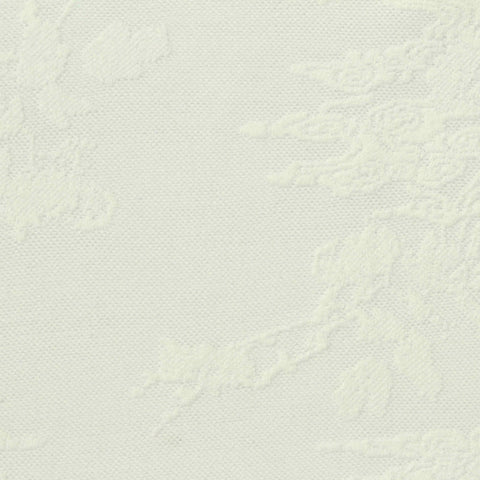 White Tone-on-Tone Floral Jacquard, Polyester, 185 gsm