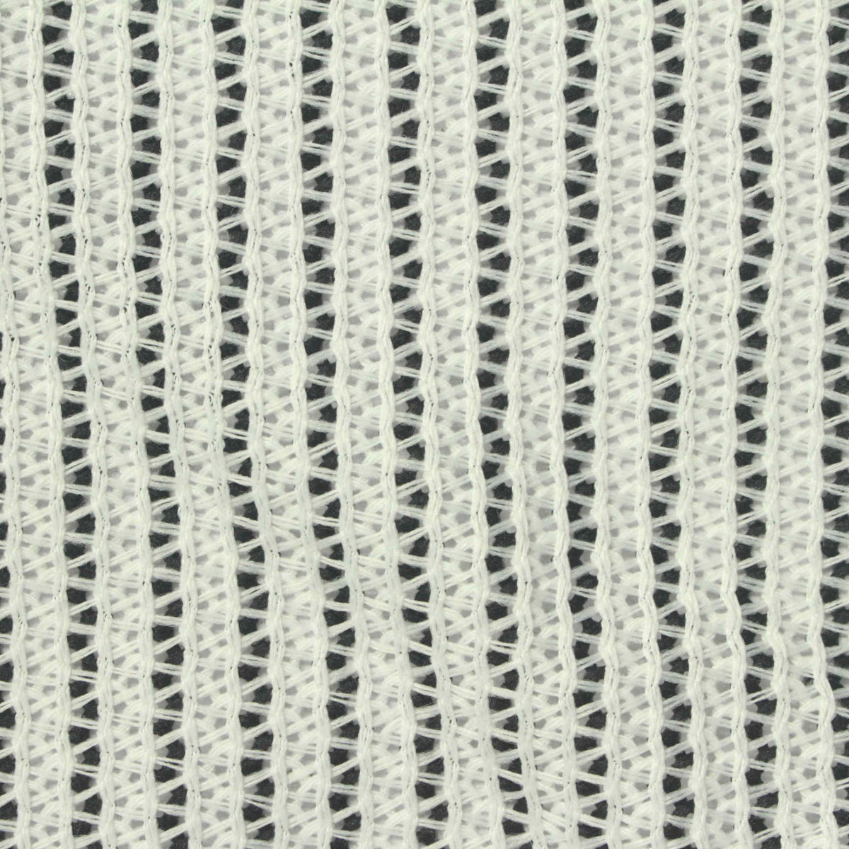 White Openwork Warp Knit, Polyester