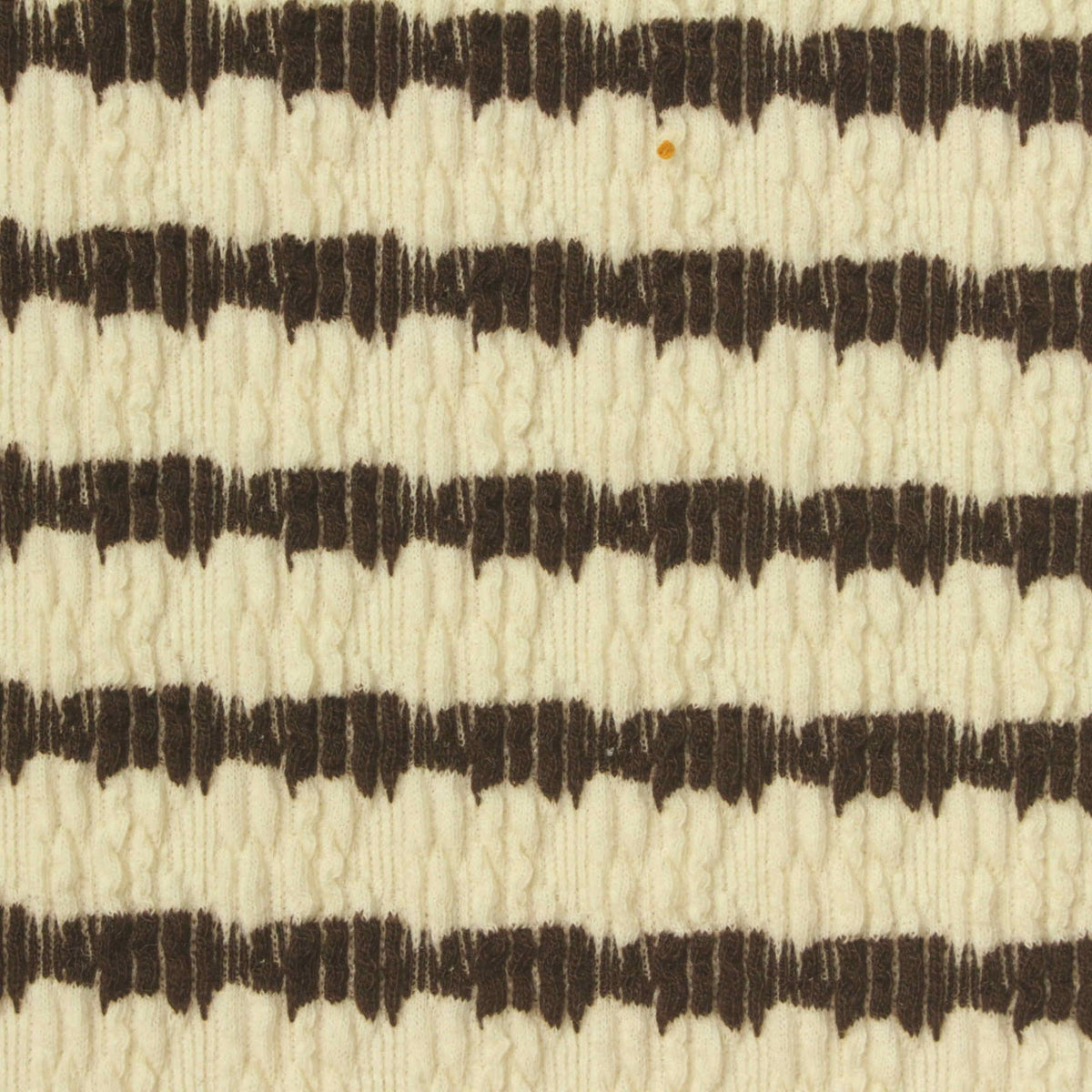 Brown Horizontal-Stripe Crepe, Polyester