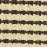 Brown Horizontal-Stripe Crepe, Polyester