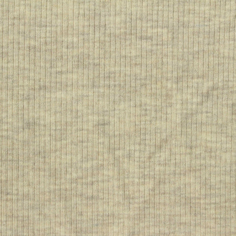 Light Beige Marl Rib Knit, Polyester, 210 gsm