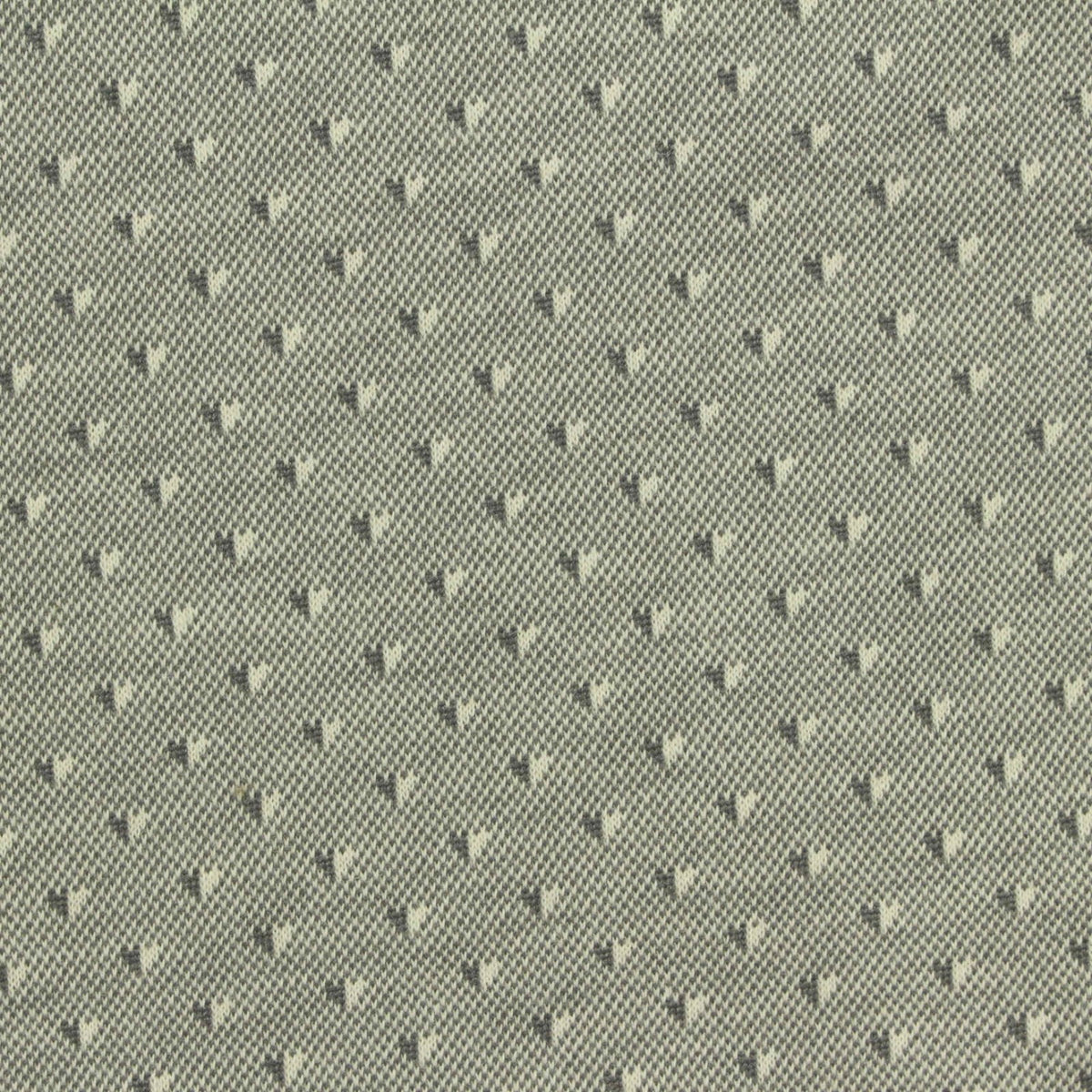 Dark Grey Hearts Jersey Knit, Cotton-Poly
