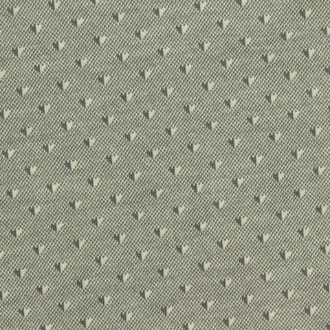 Dark Grey Hearts Jersey Knit, Cotton-Poly
