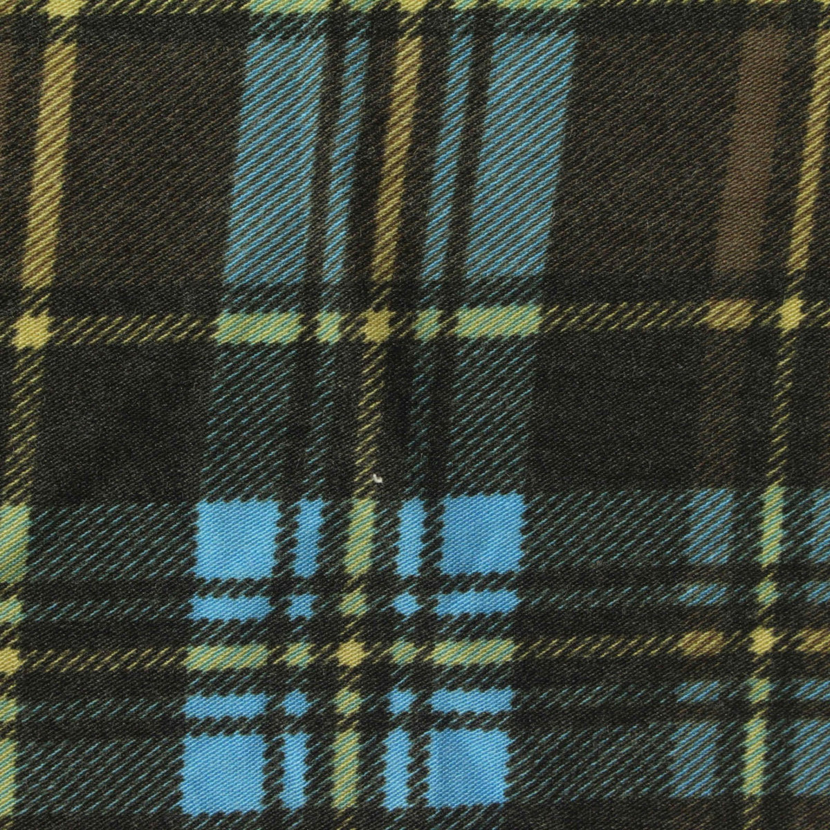 Black Plaid Jersey Knit, Viscose-Acrylic