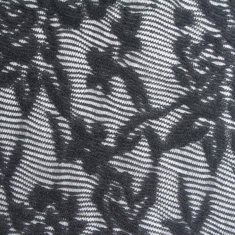 Black Abstract Jacquard, Polyester, 140 gsm