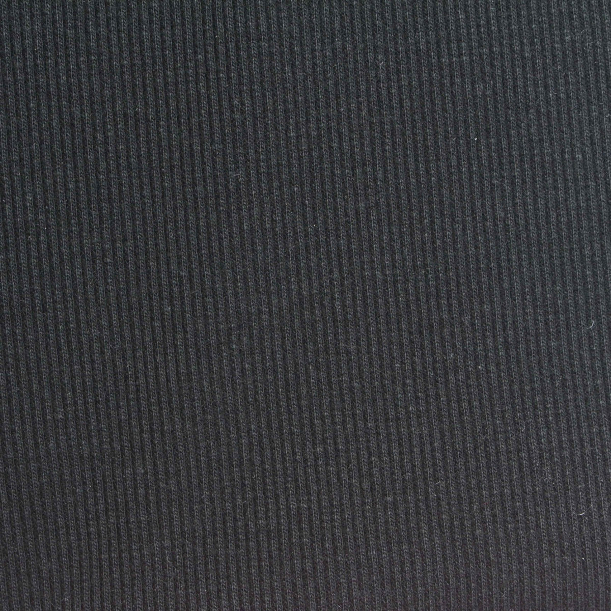 Cotton Polyester Stretch Rib Knit Fabric, 400 gsm, 120 cm — Black
