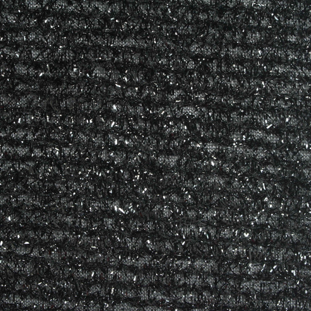 Black Marl Jersey Knit, Polyester, 115 gsm