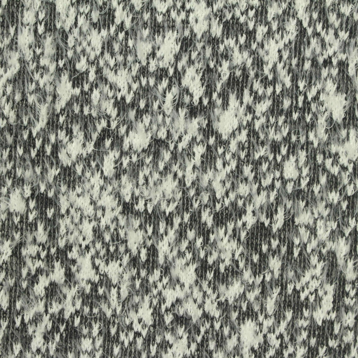 Black Marl Chunky Knit, Polyester, 270 gsm, 150 cm