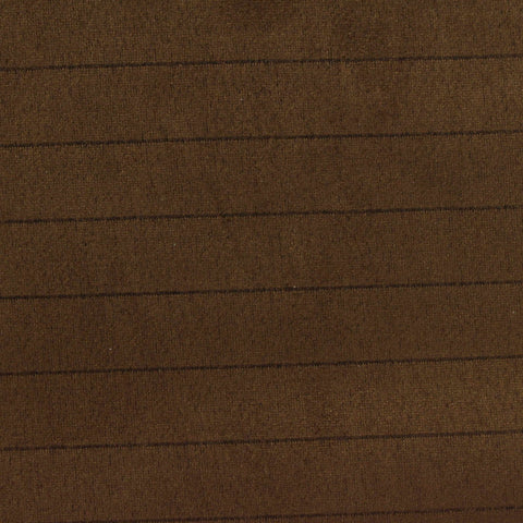 Striped Polyester Stretch Faux Suede Fabric, 280 gsm, 155 cm — Brown