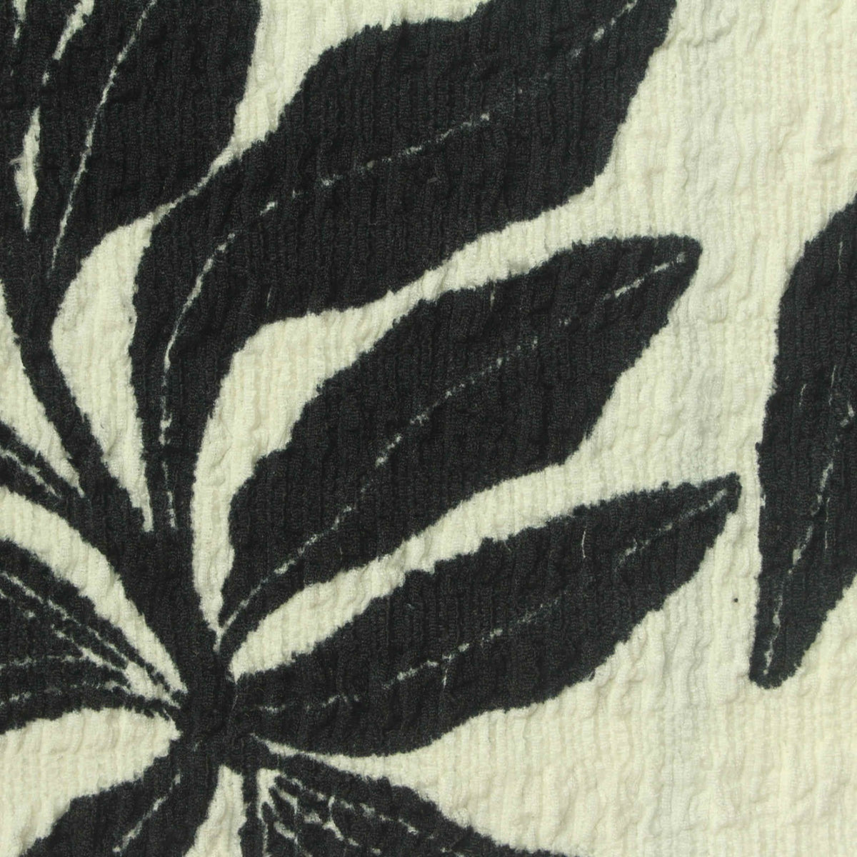 Black Leaves Warp Knit, Polyester