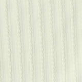 Jacquard Polyester Cotton Stretch Knit Fabric, 340 gsm, 140 cm — White