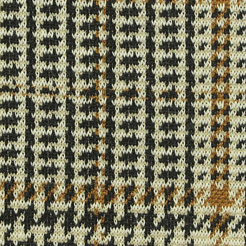 Black Houndstooth Jacquard, Poly-Cotton, 245 gsm