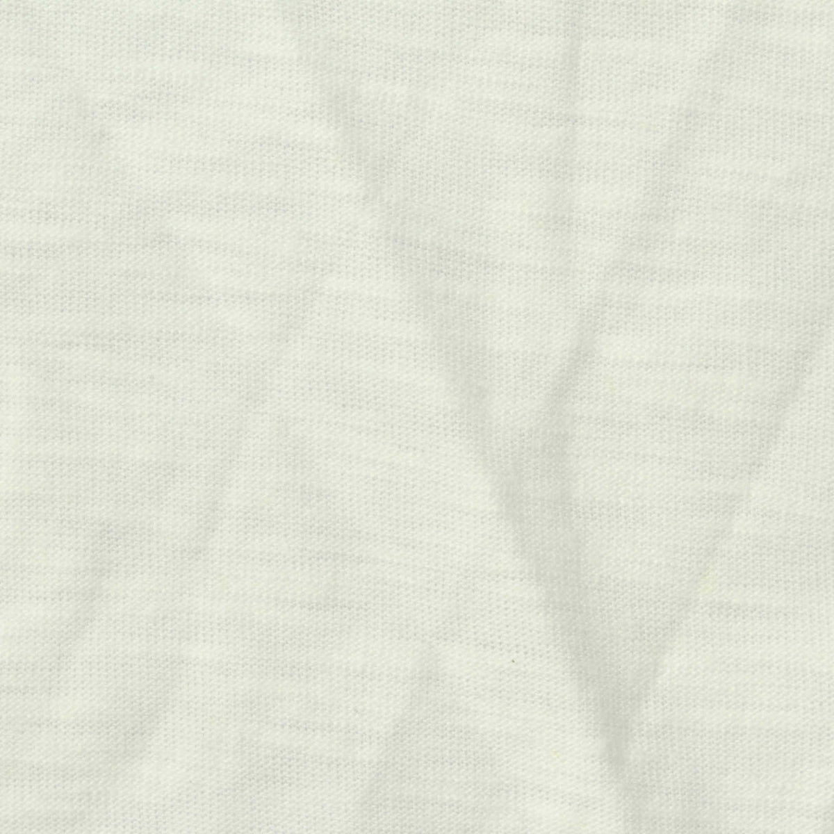 Slub Cotton Polyester Jersey Knit Fabric, 180 gsm, 155 cm — White