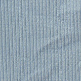 Polyester Modal Stretch Rib Knit Fabric, 320 gsm, 165 cm — Blue — texture
