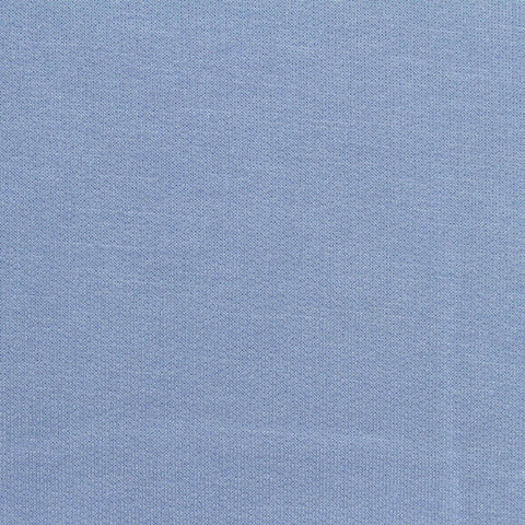 Brushed Modal Polyester Stretch French Terry Fabric, 230 gsm, 165 cm — Blue