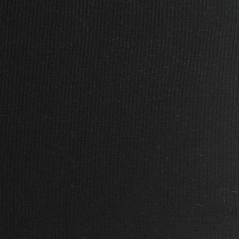 Tencel Lyocell Stretch Rib Knit Fabric, 170 gsm, 120 cm — Black