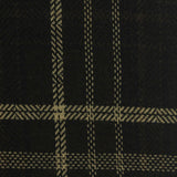 Black Plaid Interlock Knit, Poly-Viscose