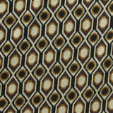 Black Geometric-Hexagon Interlock Knit, Poly-Viscose
