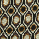 Black Geometric-Hexagon Interlock Knit, Poly-Viscose — texture