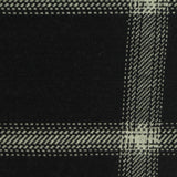 Black Plaid Interlock Knit, Polyester