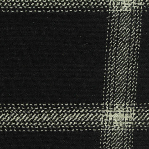 Black Plaid Interlock Knit, Polyester, 255 gsm