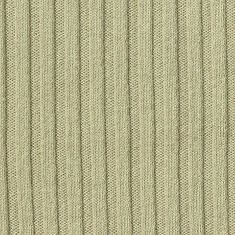 Polyester Viscose Stretch Rib Knit Fabric, 307 gsm, 155 cm — Green