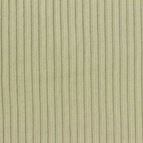 Polyester Viscose Stretch Rib Knit Fabric, 307 gsm, 155 cm — Green
