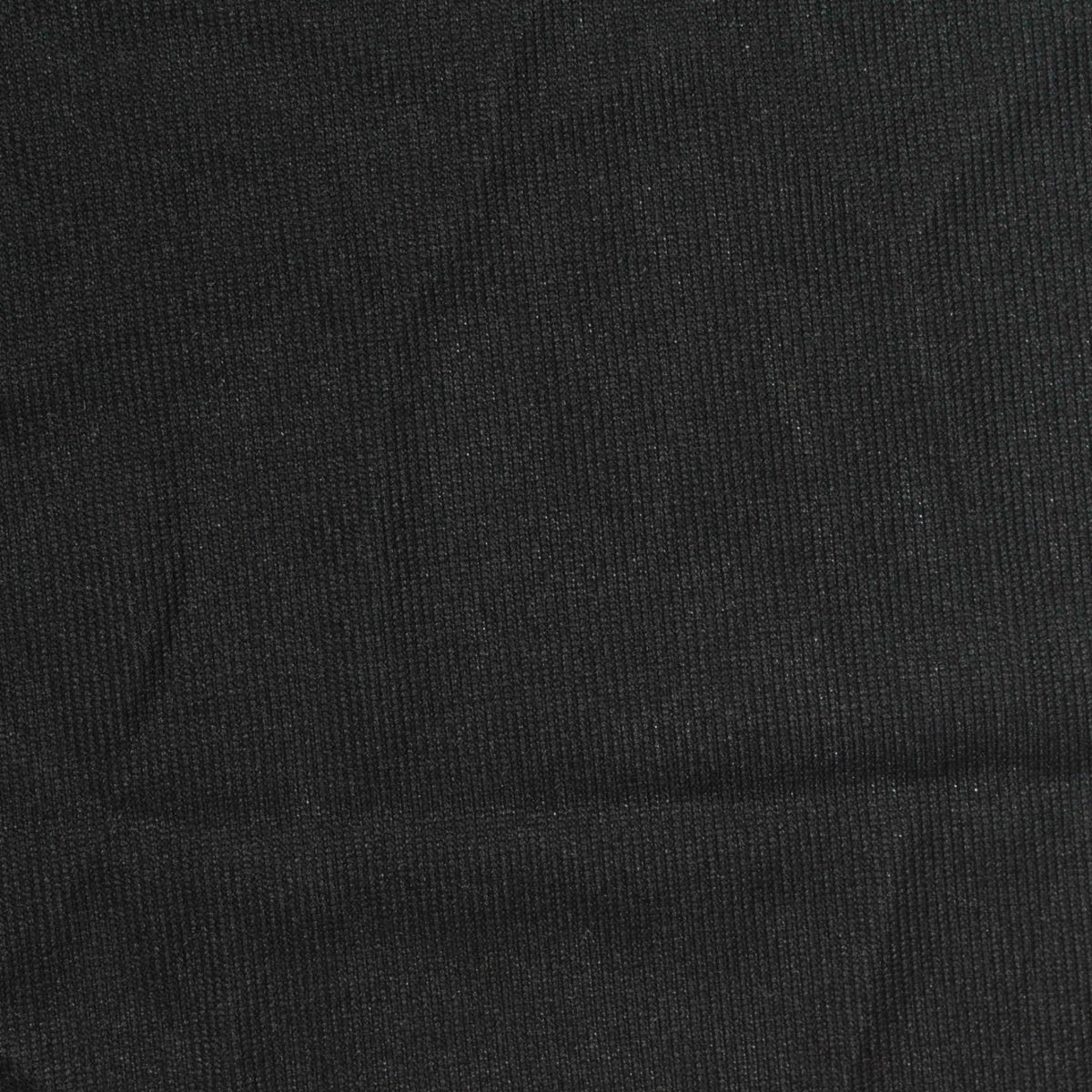 100% Polyester Rib Knit Fabric, 140 gsm, 175 cm — Black