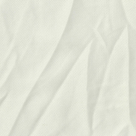 100% Polyester Piqué Knit Fabric, 130 gsm, 170 cm — White