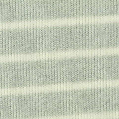 Light Green Stripes Chunky Knit, Poly-Viscose