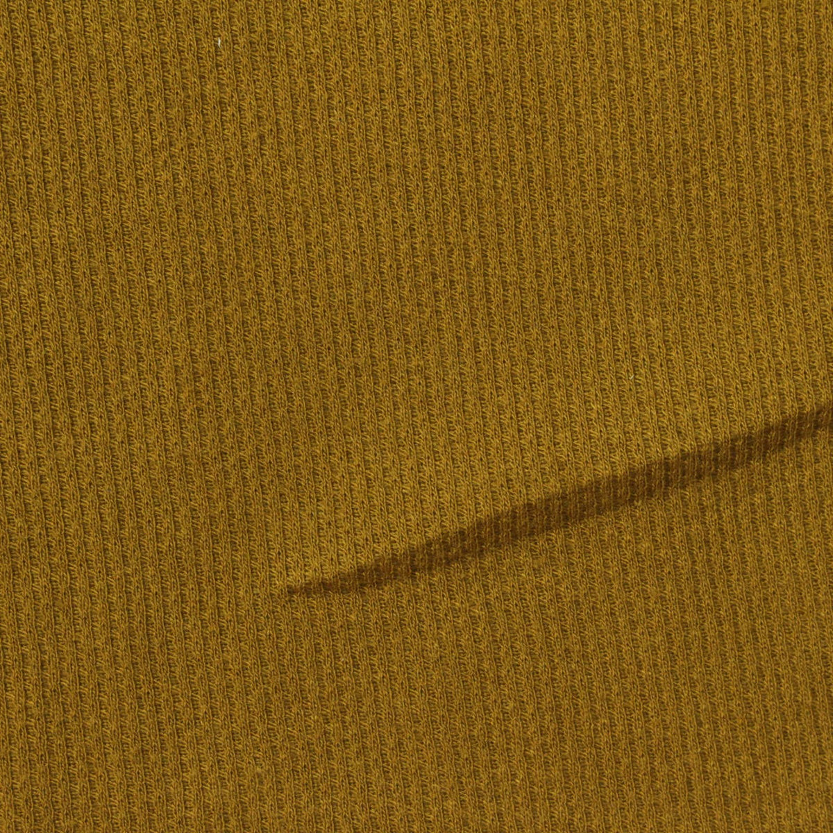 Polyester Cotton Waffle Knit Fabric, 170 gsm, 160 cm — Khaki