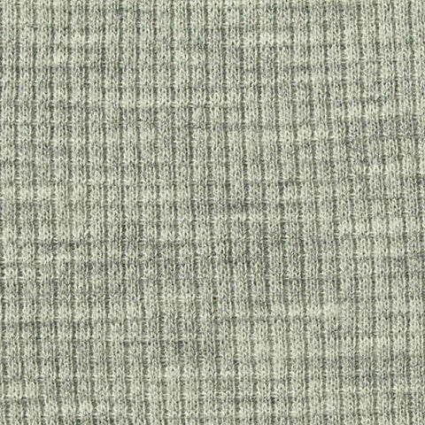 Light Grey Heathered-Marl Waffle Knit, Poly-Cotton
