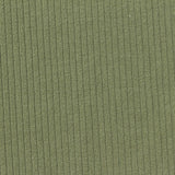 Polyester Viscose Stretch Rib Knit Fabric, 235 gsm, 155 cm — Green