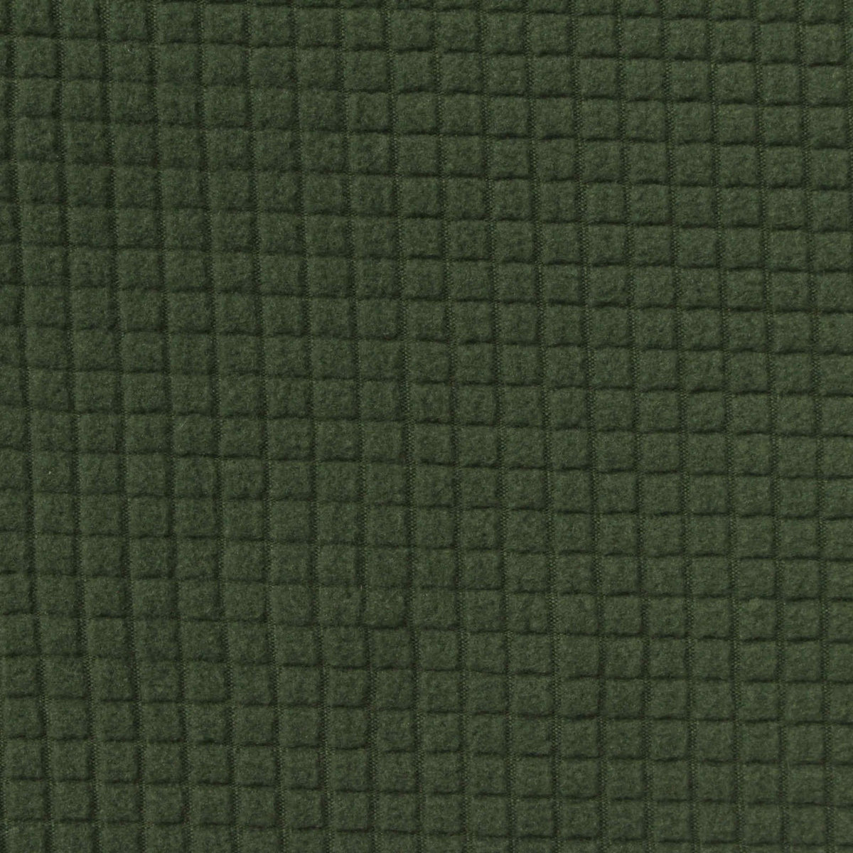 Dark Green Grid Fleece, Polyester