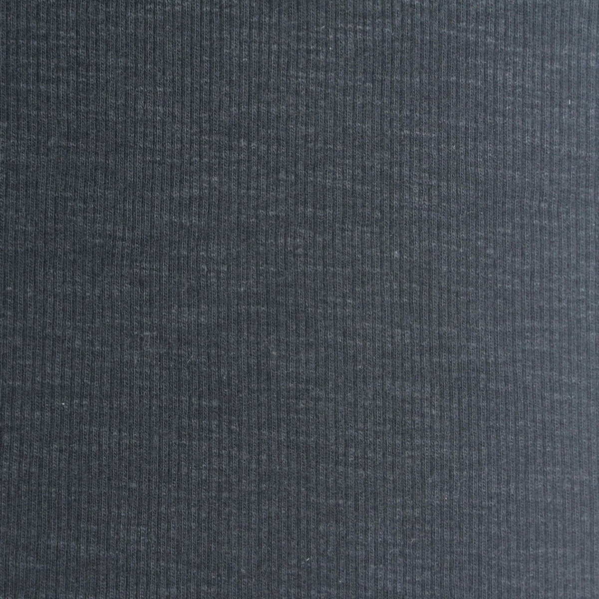 Dark Grey Heathered-Marl Rib Knit, Cotton-Modal