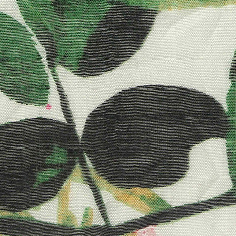 Pink Bold-Floral Rib Knit, Viscose-Nylon