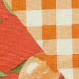 Orange Gingham Woven, Poly-Viscose — texture