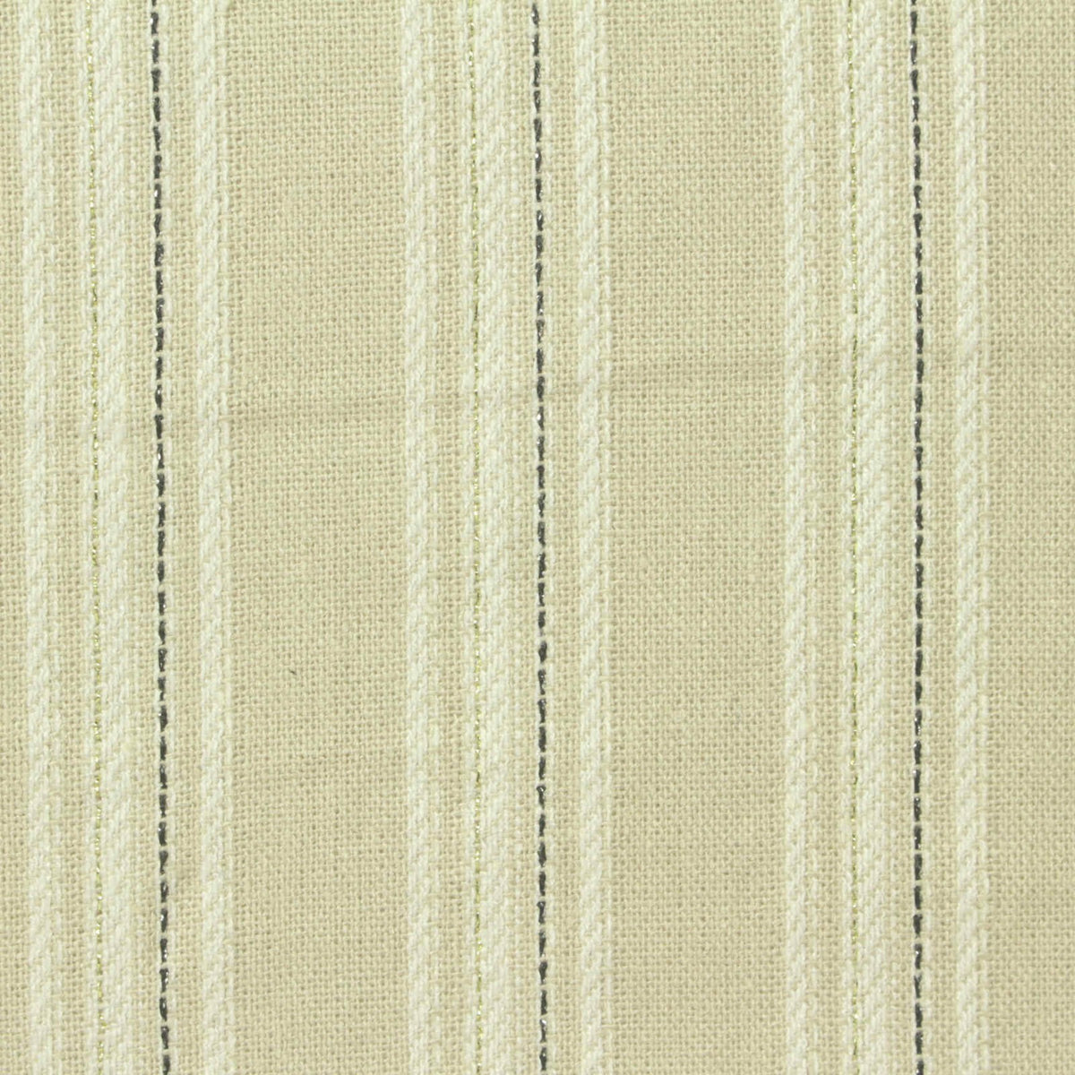 Cream Stripes Woven, Cotton-Linen, 200 gsm