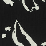 Black Abstract-Brushstroke Woven, Viscose-Nylon