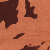 Dark Brown Animal Print Woven, Viscose-Linen