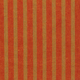 Orange Vertical-Stripe Woven, Cotton-Linen