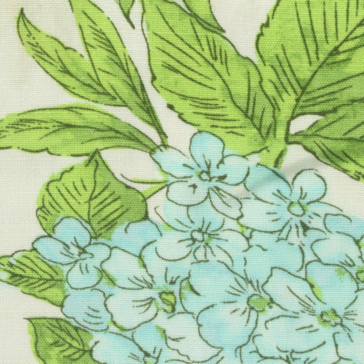 Light Blue Flowers Woven, Viscose-Linen