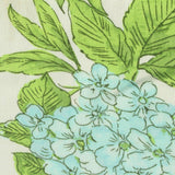 Light Blue Flowers Woven, Viscose-Linen