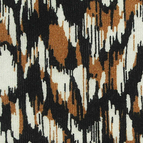 Black Abstract Jersey Knit, Viscose, 180 gsm