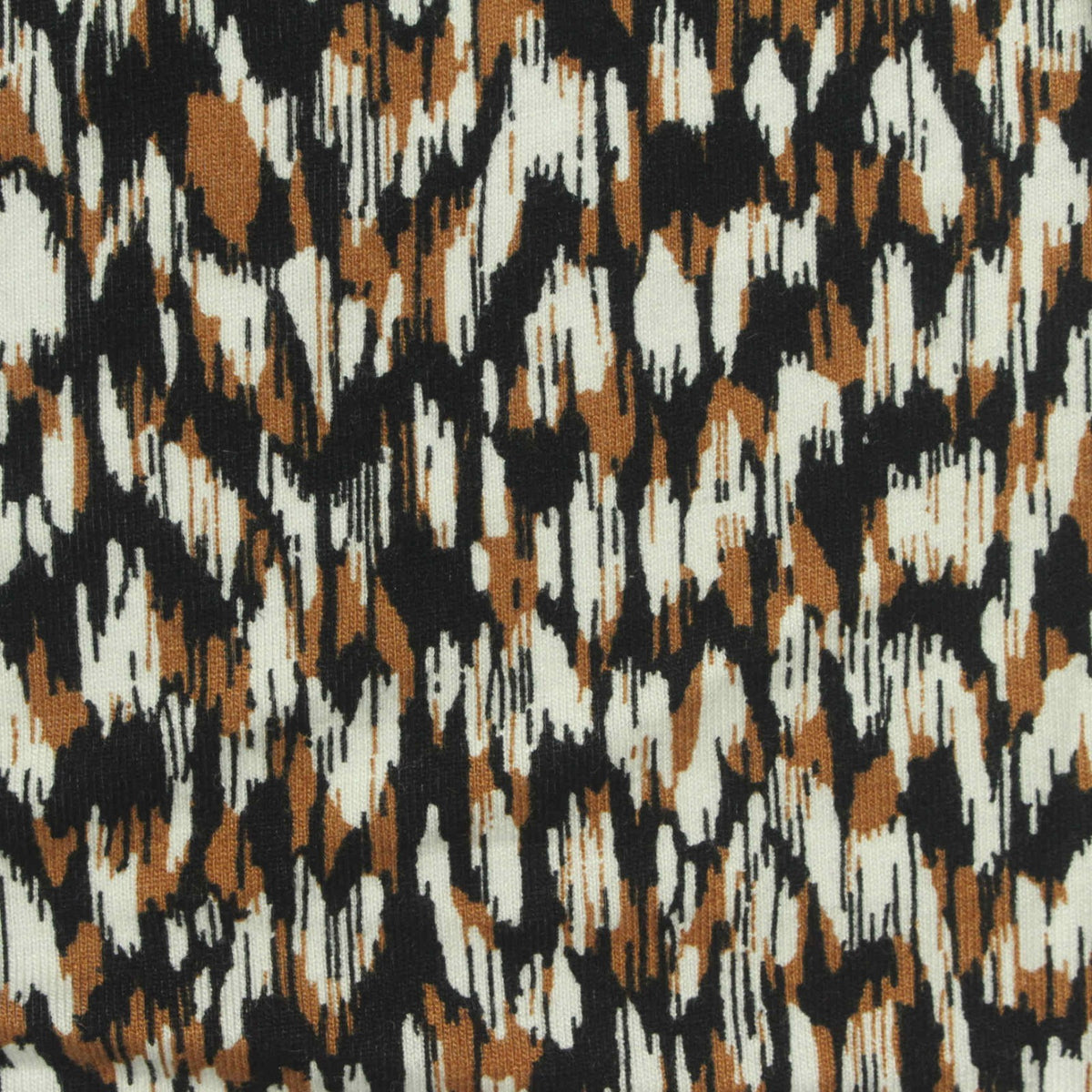 Black Abstract Jersey Knit, Viscose, 180 gsm