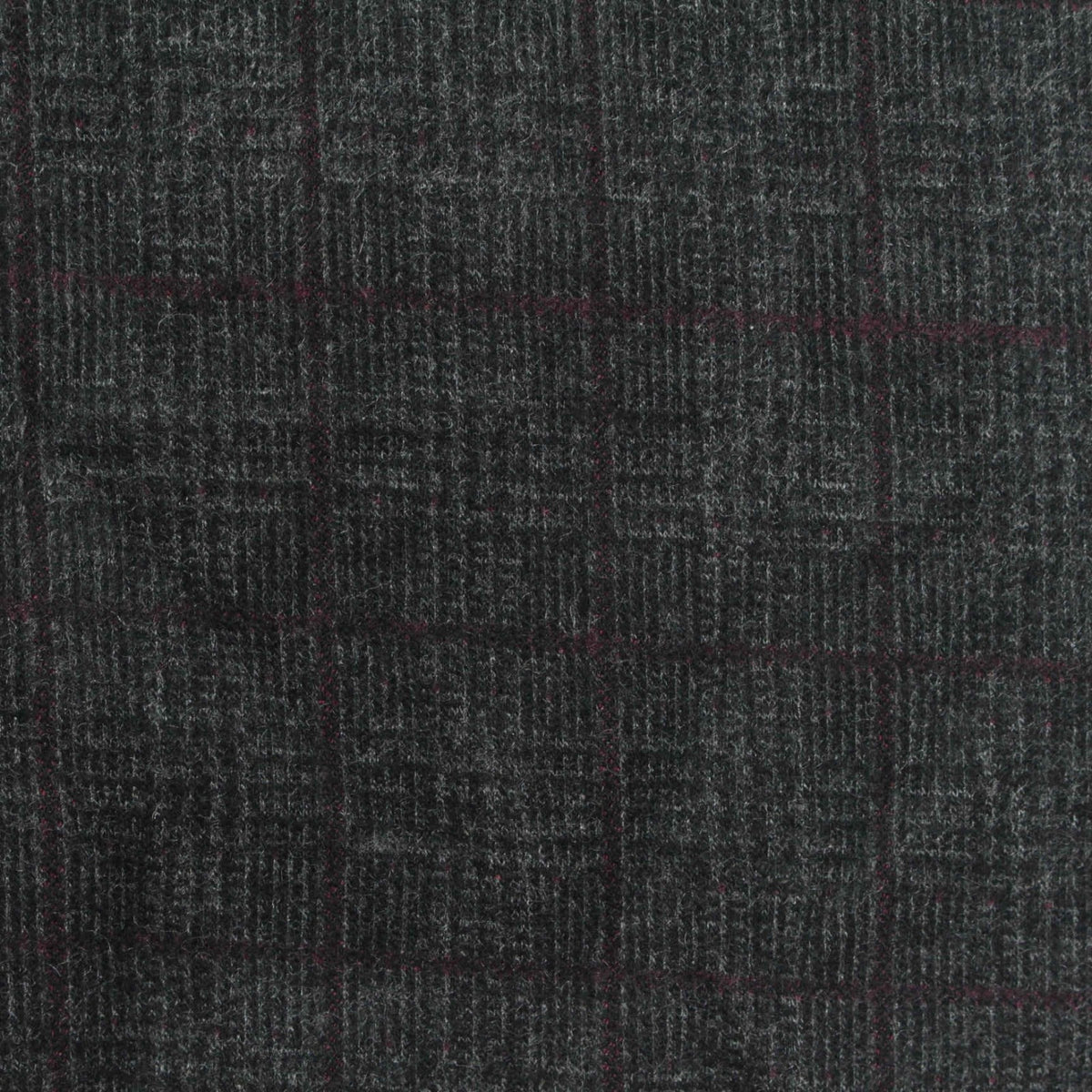 Dark Grey Check Jacquard, Poly-Viscose, 330 gsm